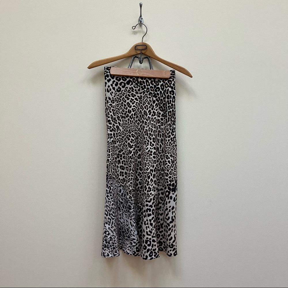 ANTHROPOLOGIE | jungle cat printed skirt